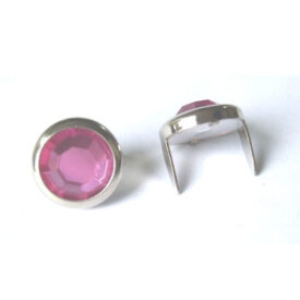 13mm 2 Prong Pink Crystal Upholstery Nail - Pack 10 pcs
