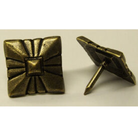27mm Square Clavos Pyramid Brass Oxford Decorative Upholstery Nail