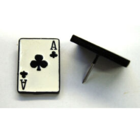 Ace of Clubs White/Black Decorative Upholstery Nail