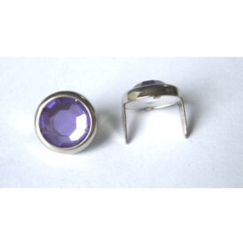 13mm 2 Prong Purple Crystal Upholstery Nail - Pack 10 pcs