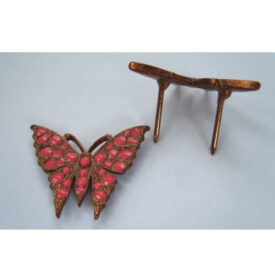 Pink Butterfly Decorative Upholstery Nail